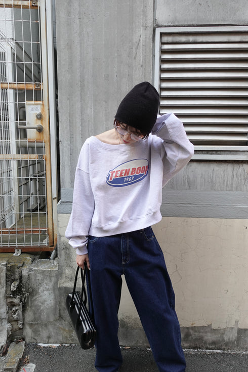 オフショルルーズスウェット